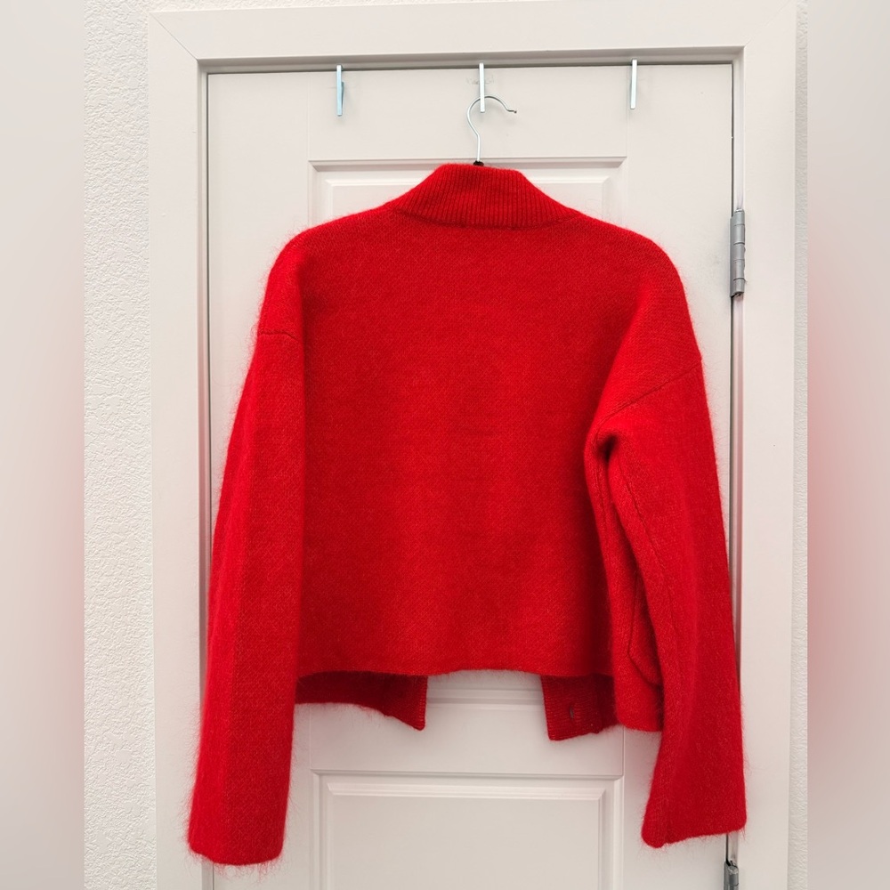 Sezane Thais jacket, red, size small - Picture 5 of 5